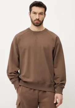 The North Face hanorac de bumbac Relaxed barbati, culoarea maro, cu imprimeu, NF0A8C361OI1 imagine