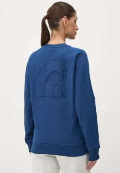 The North Face hanorac de bumbac Relaxed femei, culoarea bleumarin, uni, NF0A8C39D1R1 imagine