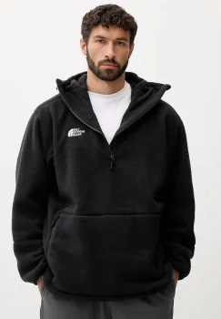 The North Face hanorac fleece Dirus culoarea negru, cu gluga, uni, NF0A8F1XJK31 imagine