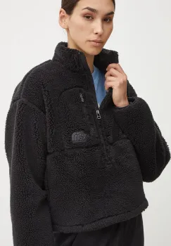 The North Face hanorac fleece TNF Extreme Pile Pullover culoarea negru, neted, NF0A88ZCJK31 imagine