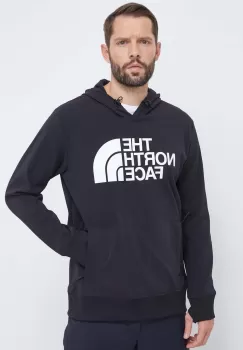The North Face hanorac Tekno Logo culoarea negru, cu gluga, cu imprimeu imagine