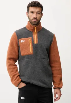 The North Face hanorac Yumiori culoarea gri, cu imprimeu, NF0A883SEOF1 imagine
