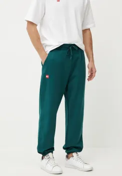 The North Face pantaloni de trening din bumbac Axys barbati, culoarea verde, neted, NF0A8C1U6GI1 imagine