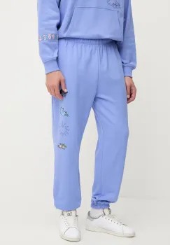 The North Face pantaloni de trening din bumbac Mountain Cleanup culoarea violet, cu imprimeu, NF0A8C2W0YI1 imagine