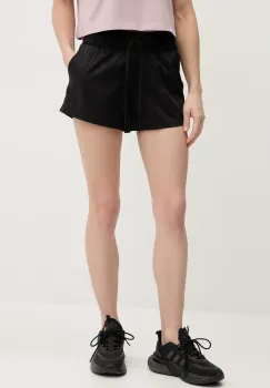 The North Face pantaloni scurti Aphrodite femei, culoarea negru, uni, high waist, NF0A86YKJK31 imagine