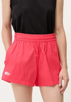 The North Face pantaloni scurti Class V Pathfinder culoarea roz, uni, high waist, NF0A8BJ16IE1 imagine