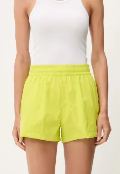The North Face pantaloni scurti Class V Pathfinder culoarea verde, uni, high waist, NF0A8BJ1JE31 imagine