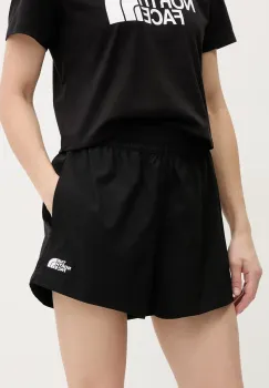 The North Face pantaloni scurti Class V Pathfinder femei, culoarea negru, uni, high waist, NF0A8BJ1JK31 imagine