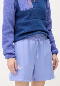 The North Face pantaloni scurti Essential Relaxed femei, culoarea violet, cu imprimeu, high waist, NF0A8C2F0YI1 imagine
