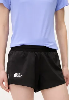 The North Face pantaloni scurti sport Breeze femei, culoarea negru, uni, high waist, NF0A8BNXJK31 imagine