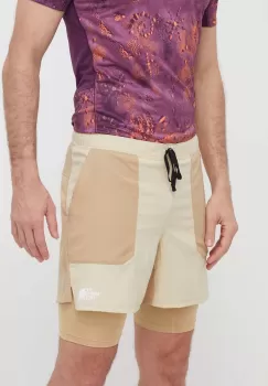 The North Face pantaloni scurti sport Sunriser barbati, culoarea bej, NF0A88SGPV61 imagine