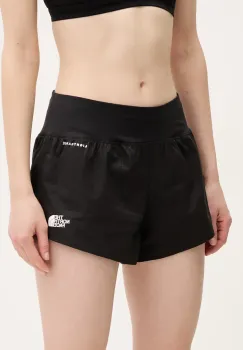 The North Face pantaloni scurti sport Sunriser femei, culoarea negru, neted, medium waist, NF0A8BC0JK31 imagine