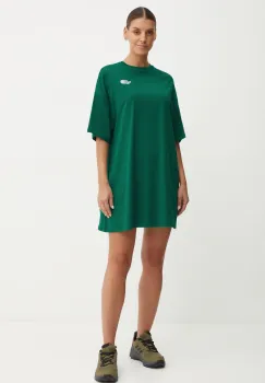 The North Face rochie Essential Tee Dress culoarea verde, mini, oversize, NF0A87NFNL11 imagine