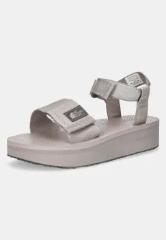 The North Face sandale Skeena Platform femei, culoarea gri, cu platforma, NF0A8AE775Q1 imagine