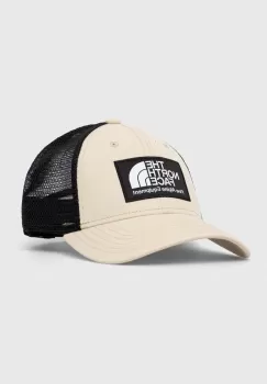 The North Face sapca culoarea bej, cu imprimeu imagine