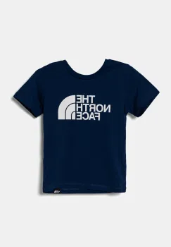 The North Face tricou copii S/S EASY TEE culoarea albastru marin, cu imprimeu, NF0A8DRND1R1 imagine