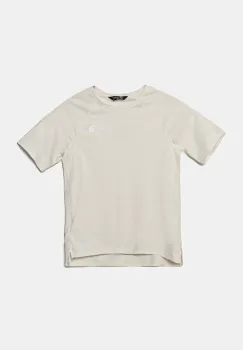 The North Face tricou copii TEEN SUNRISER S/S TEE culoarea bej, cu imprimeu, NF0A8BMXQLI1 imagine