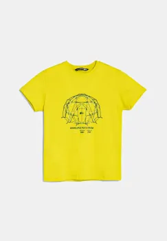 The North Face tricou de bumbac pentru copii GRAPHIC RELAXED S/S TEE culoarea verde, cu imprimeu, NF0A8AXGJE31 imagine