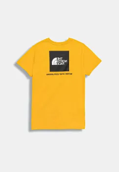 The North Face tricou de bumbac pentru copii TEEN BOX NSE REGULAR SS TEE culoarea galben, uni, NF0A8EFN56P1 imagine