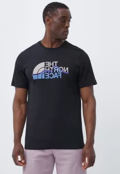 The North Face tricou din bumbac barbati, culoarea negru, cu imprimeu, NF0A87NTJK31 imagine