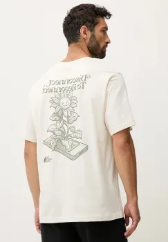 The North Face tricou din bumbac Connect Relaxed culoarea bej, cu imprimeu, NF0A8E3YQLI1 imagine
