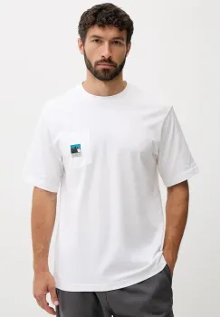 The North Face tricou din bumbac culoarea alb, cu imprimeu, NF0A8E3MFN41 imagine