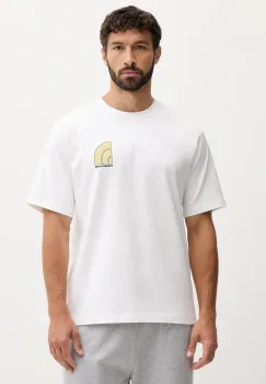 The North Face tricou din bumbac culoarea bej, cu imprimeu, NF0A8F2RFN41 imagine