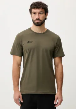 The North Face tricou din bumbac culoarea verde, cu imprimeu, NF0A8E3HFA41 imagine