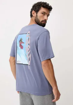 The North Face tricou din bumbac culoarea violet, cu imprimeu, NF0A8E4EBTR1 imagine