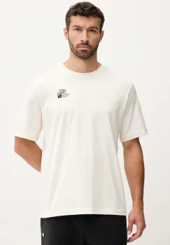 The North Face tricou din bumbac Flower Dome culoarea bej, cu imprimeu, NF0A8EGXQLI1 imagine