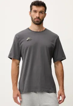 The North Face tricou din bumbac Flower Dome culoarea gri, cu imprimeu, NF0A8EGXRHI1 imagine