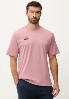 The North Face tricou din bumbac Flower Dome culoarea roz, cu imprimeu, NF0A8EGXHCS1 imagine