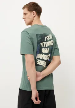 The North Face tricou din bumbac Heritage Graphic Relaxed barbati, culoarea verde, cu imprimeu, NF0A8C3QHCH1 imagine