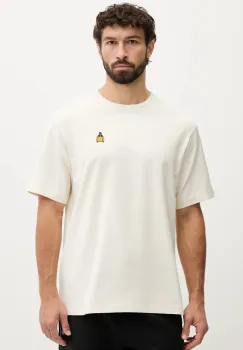 The North Face tricou din bumbac Icon Mountain culoarea bej, cu imprimeu, NF0A8EU7QLI1 imagine