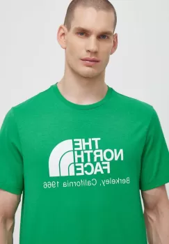 The North Face tricou din bumbac M Berkeley California S/S Tee barbati, culoarea verde, cu imprimeu, NF0A87U5PO81 imagine