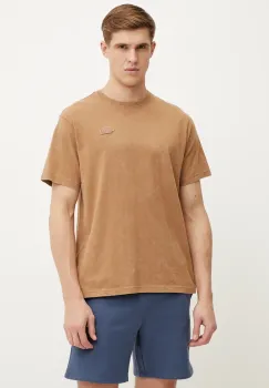 The North Face tricou din bumbac Nature Relaxed barbati, culoarea maro, cu imprimeu, NF0A8BVY6IH1 imagine