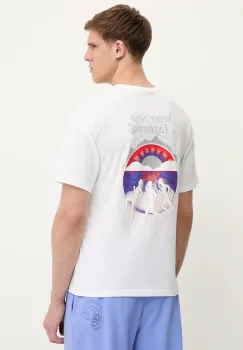 The North Face tricou din bumbac Never Stop Relaxed culoarea alb, cu imprimeu, NF0A8C3AFN41 imagine
