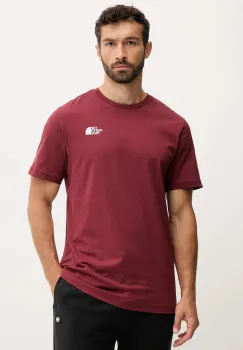 The North Face tricou din bumbac Redbox culoarea bordo, cu imprimeu, NF0A87NPDO31 imagine