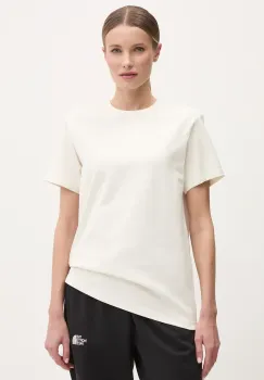 The North Face tricou din bumbac Relaxed femei, culoarea bej, NF0A8C38QLI1 imagine