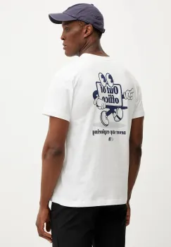 The North Face tricou din bumbac WAMFC culoarea alb, cu imprimeu, NF0A8C30FN41 imagine