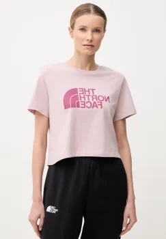 The North Face tricou Easy Relaxed femei, culoarea roz, NF0A8A6HA1O1 imagine