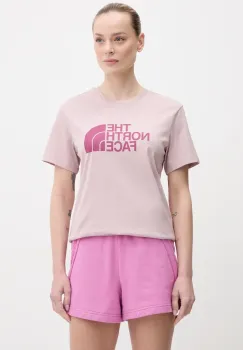 The North Face tricou Relaxed Easy femei, culoarea roz, NF0A8A6GA1O1 imagine