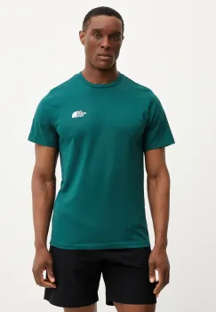 The North Face tricou Simple Dome barbati, culoarea verde, uni, NF0A87NG6GI1 imagine