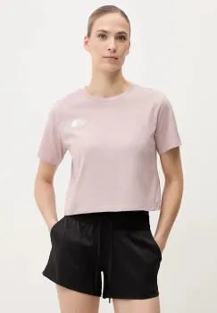 The North Face tricou Simple Dome Cropped Slim femei, culoarea portocaliu, NF0A87U40SO1 imagine