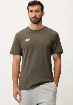 The North Face tricou Simple Dome culoarea verde, cu imprimeu, NF0A87NG21L1 imagine