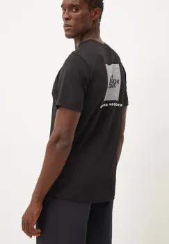 The North Face tricou sport 24/7 Redbox culoarea negru, cu imprimeu, NF0A895MJK31 imagine