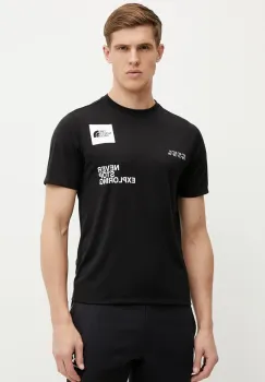 The North Face tricou sport Mountain Foundation culoarea negru, cu imprimeu, NF0A8BQXJK31 imagine