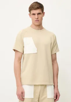 The North Face tricou Terry Relaxed culoarea bej, modelator, NF0A8C283X41 imagine