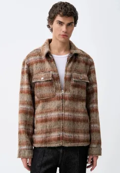 The Ragged Priest geaca cu aspect de camasa culoarea maro, de tranzitie, RPAW252002OW imagine