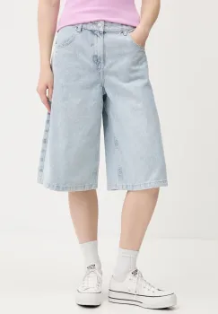 The Ragged Priest pantaloni scurti jeans uni, high waist, RPSS251041DN imagine